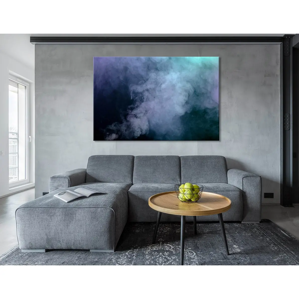 Varicoloured Fog Abstract №04364 Ready To Hang Canvas Print 3