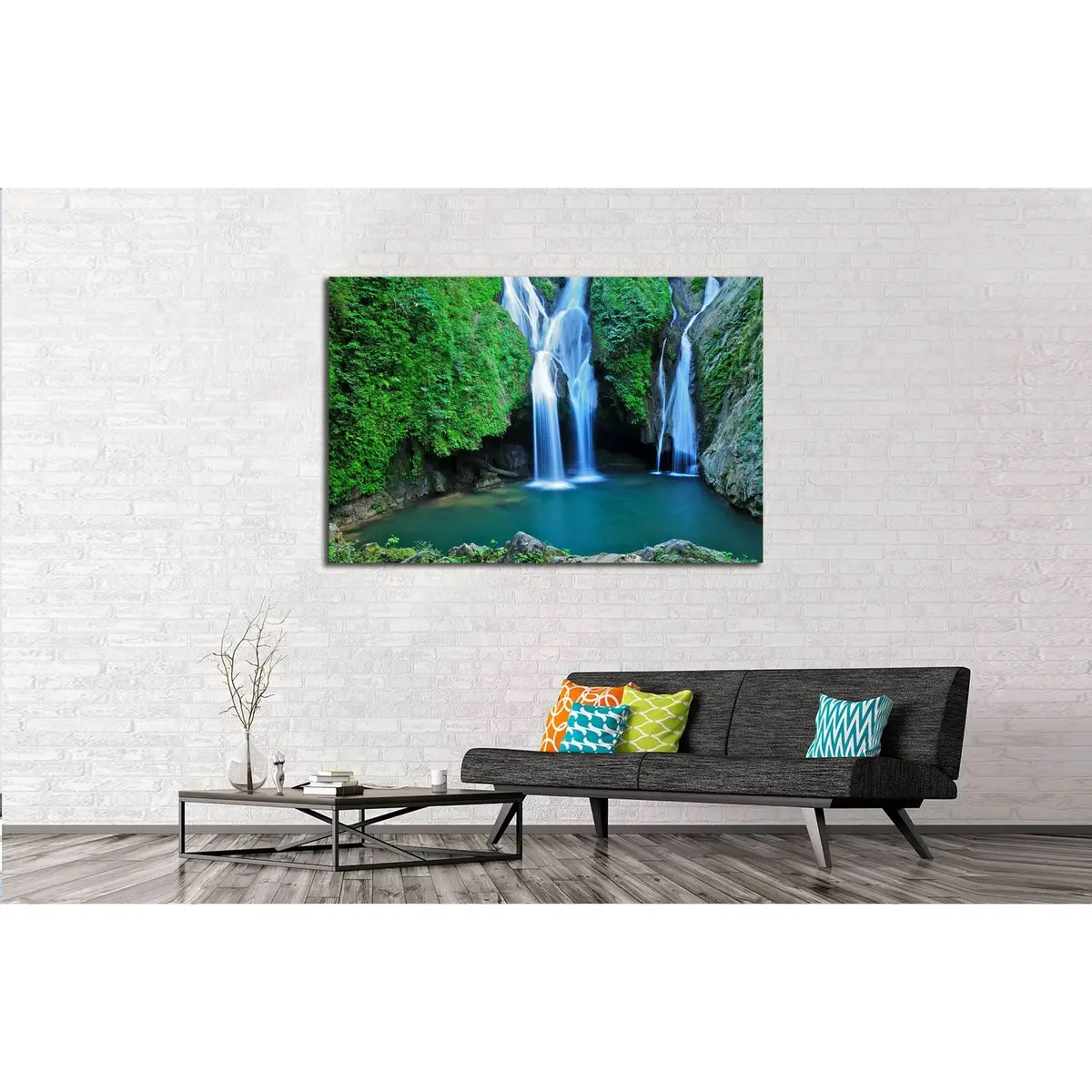 Vegas Grande Waterfall In Topes De Collante, Trinidad, Cuba №2686 Ready To Hang Canvas Print 3