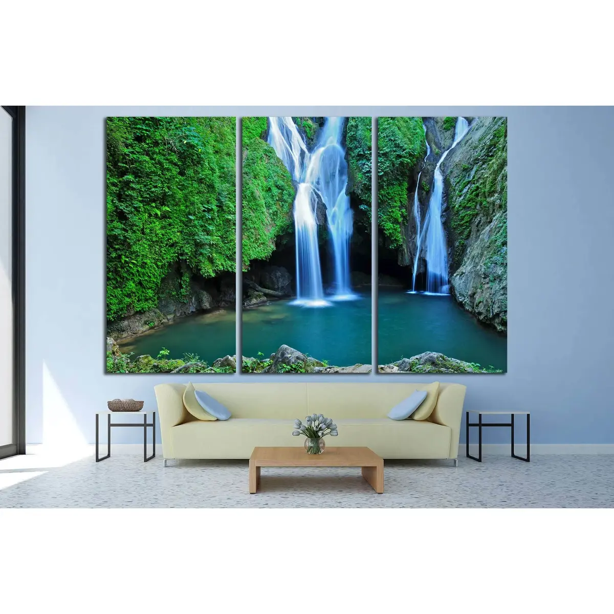 Vegas Grande Waterfall In Topes De Collante, Trinidad, Cuba №2686 Ready To Hang Canvas Print 5