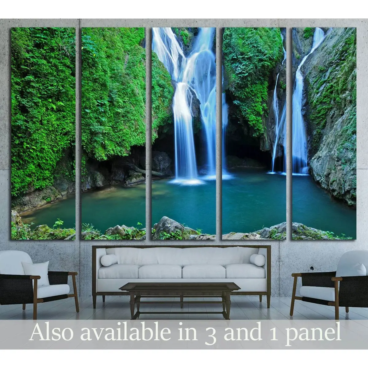 Ready-to-Hang Canvas Print Featuring Vegas Grande Waterfall in Topes de Collante, Trinidad, Cuba