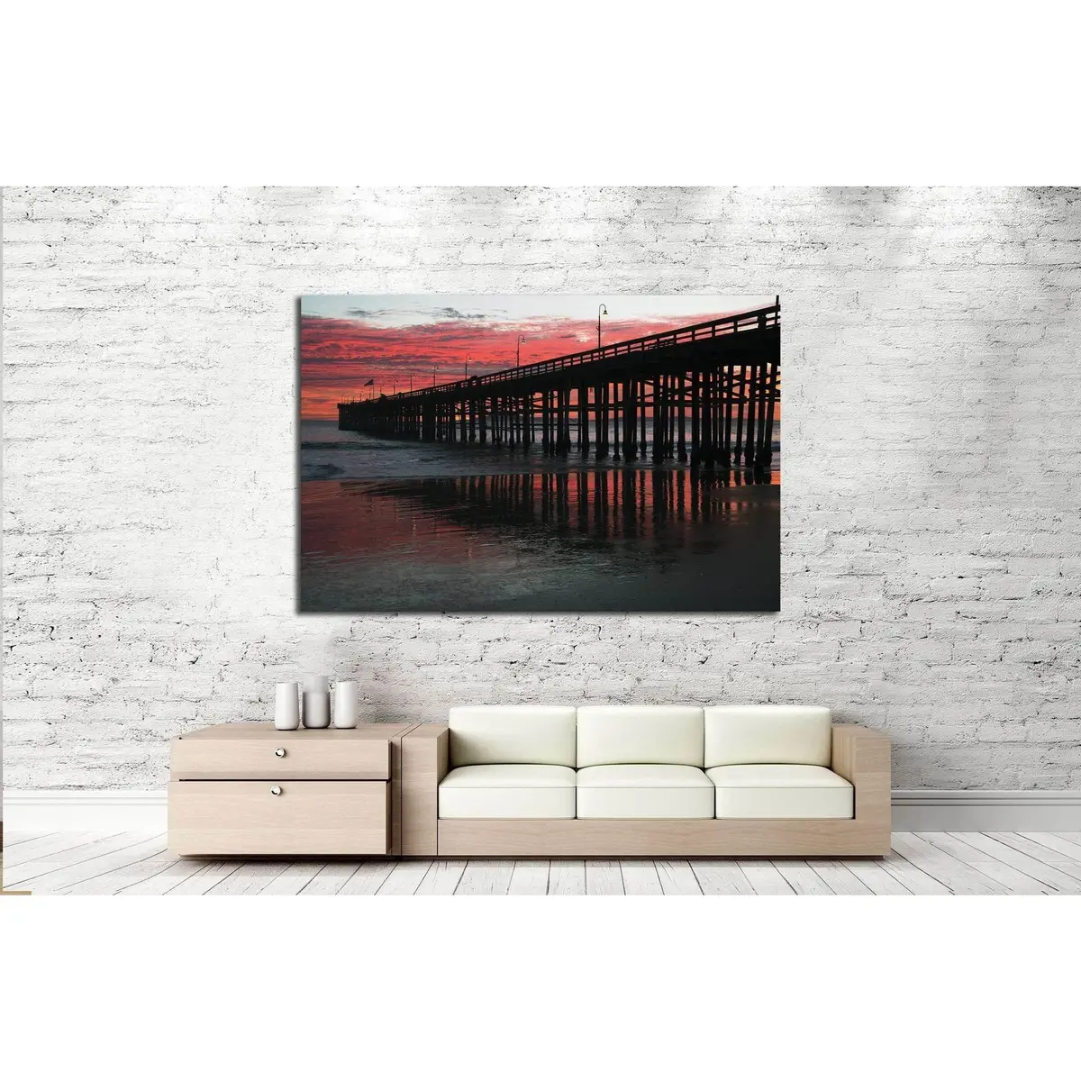 Ventura Pier At Sunset, Ventura, California, Usa №2052 Ready To Hang Canvas Print 3