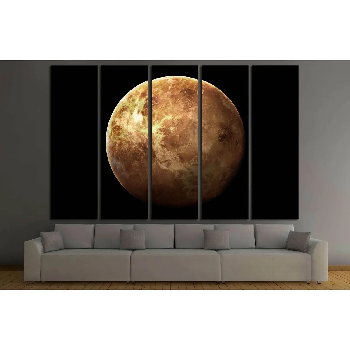 Venus 3D Space Art Print – Solar System Planet Wall Decor on Ready-to-Hang Canvas - Image 2