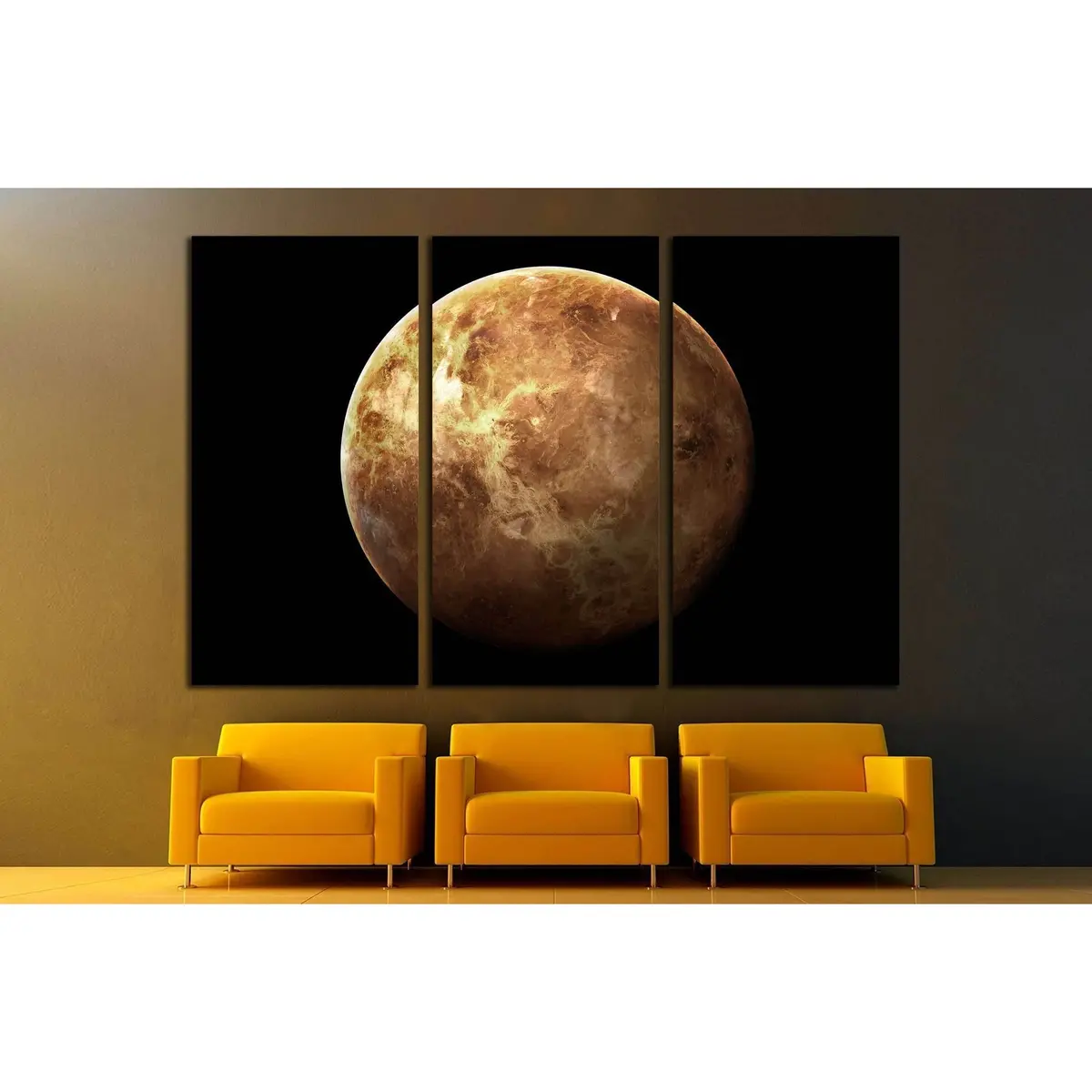 Venus - High Resolution 3D Images Presents Planets Of The Solar System. №2439 Ready To Hang Canvas Print 5