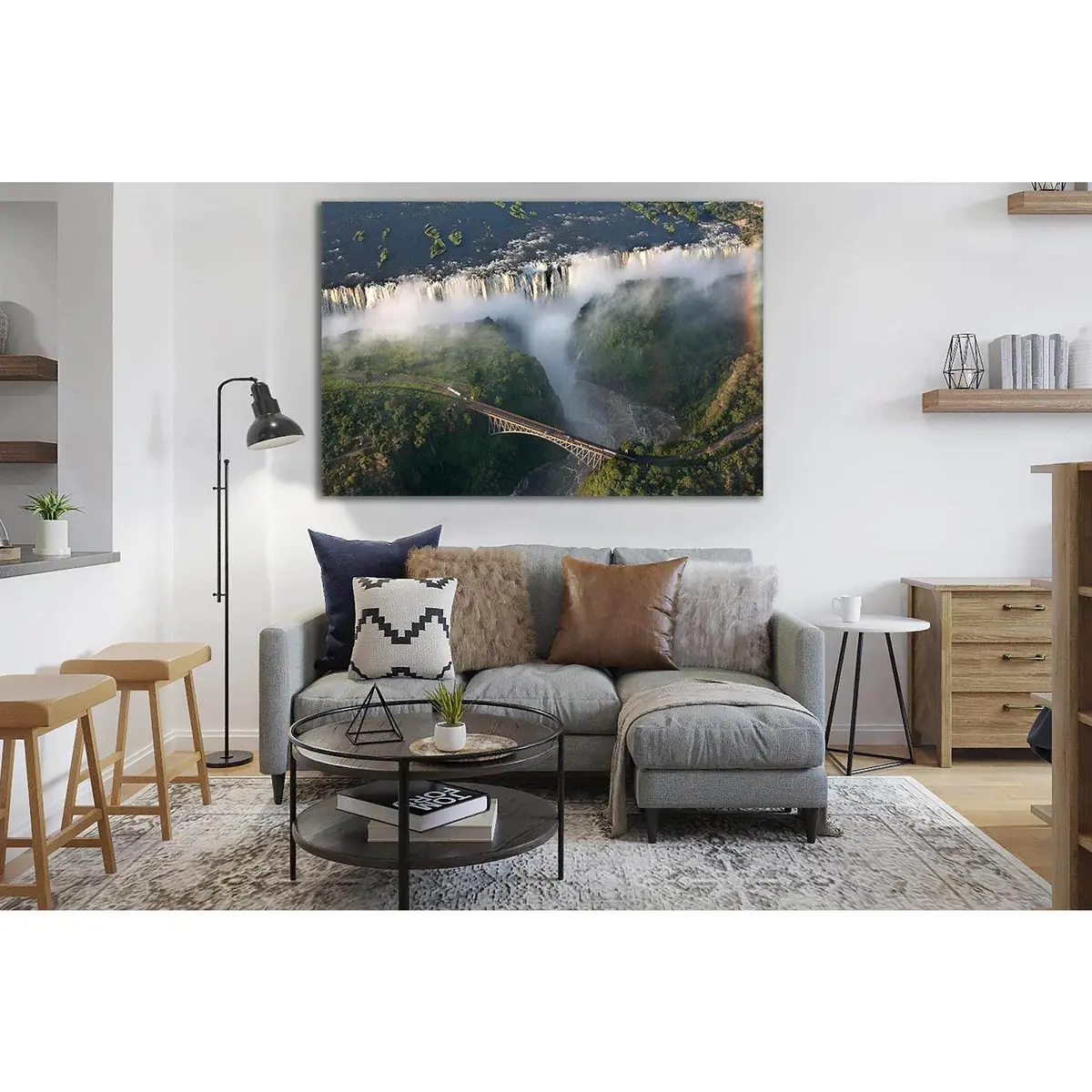 Victoria Falls Top View №Sl476 Ready To Hang Canvas Print 2