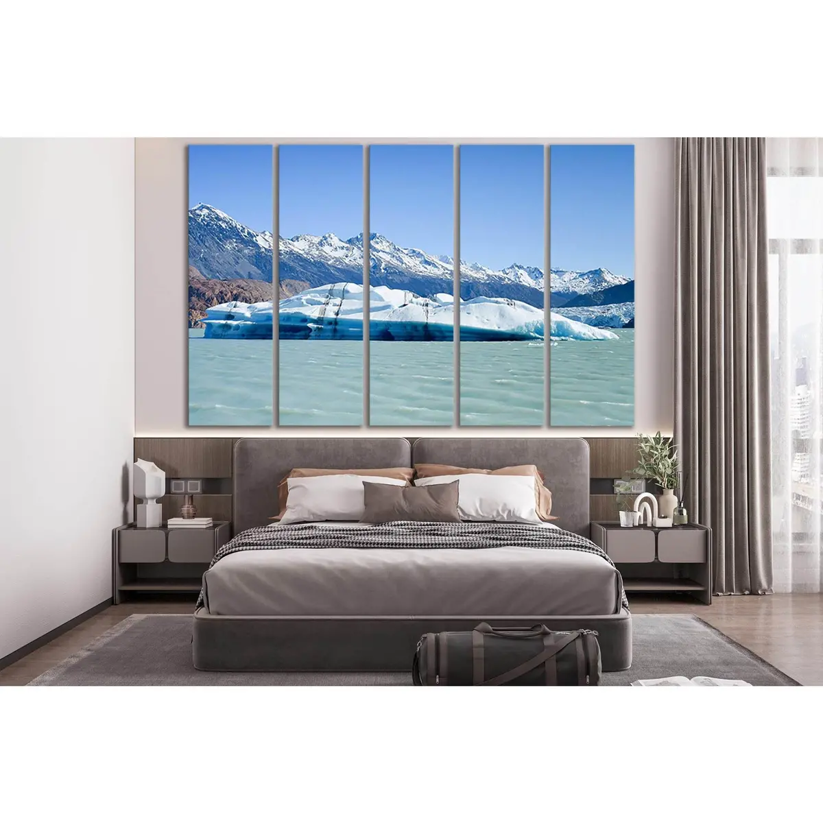 Viedma Glacier and Lake Landscape Canvas Art Print – Ready-to-Hang SL1330