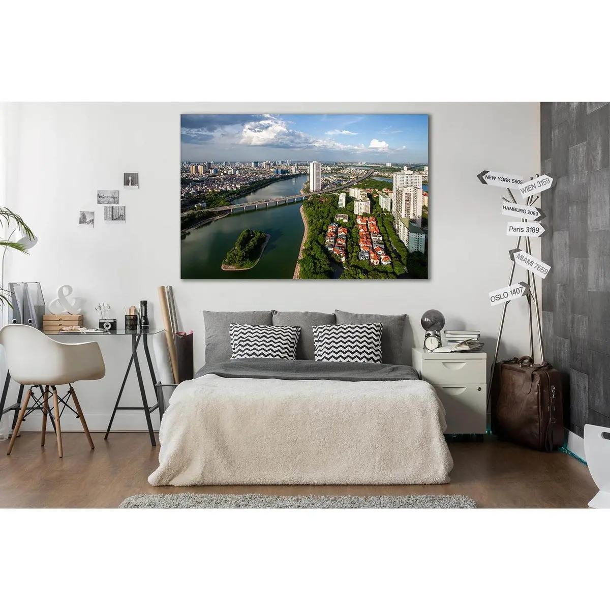Vietnam Hanoi Skiline Hong River №Sl308 Ready To Hang Canvas Print 1