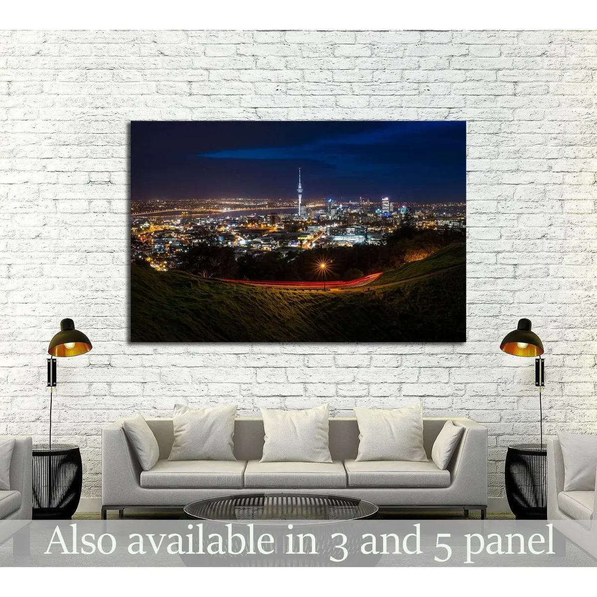 View Of Auckland City From Mt Eden Summit №2297 Ready To Hang Canvas Print 1