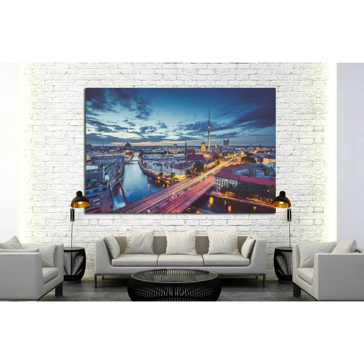 View Of Berlin Skyline, Germany №1186 Ready To Hang Canvas Print 2