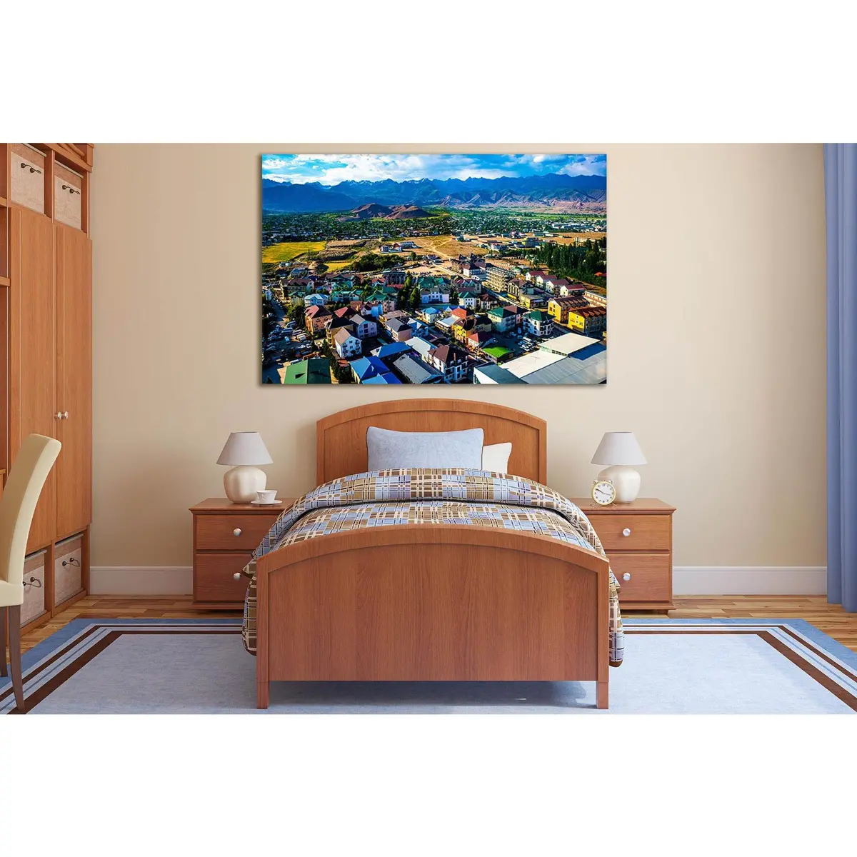 View Of Bosteri Town Kyrgyzstan №Sl302 Ready To Hang Canvas Print 1