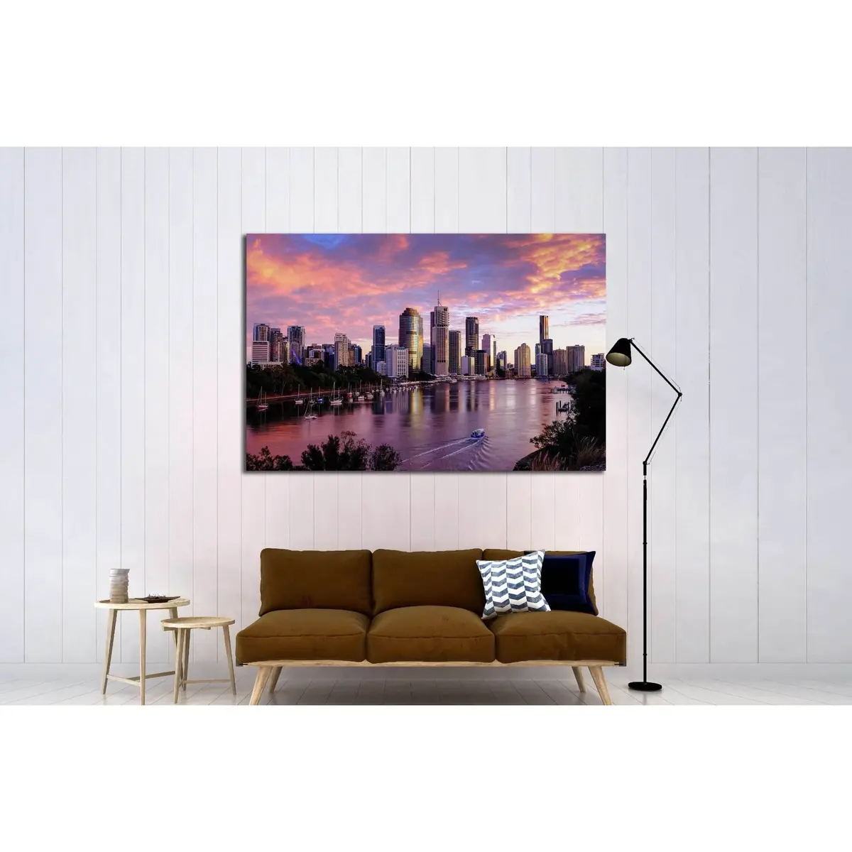View Of Brisbane City From Kangaroo Point Cliffs №2329 Ready To Hang Canvas Print 3