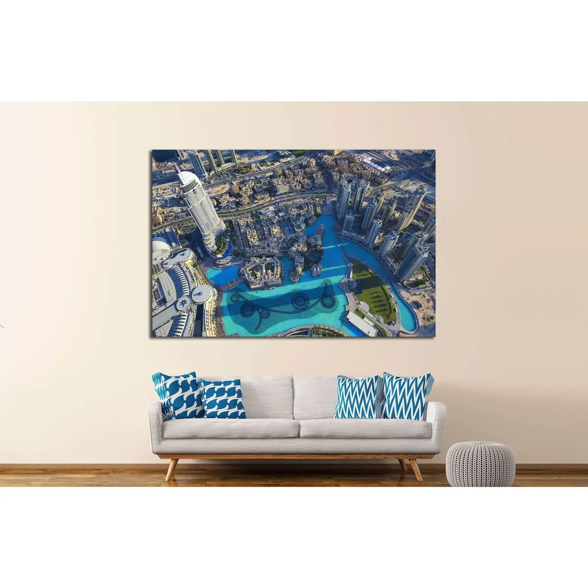 View Of Dubai City From The Top Of A Tower №1146 Ready To Hang Canvas Print 2