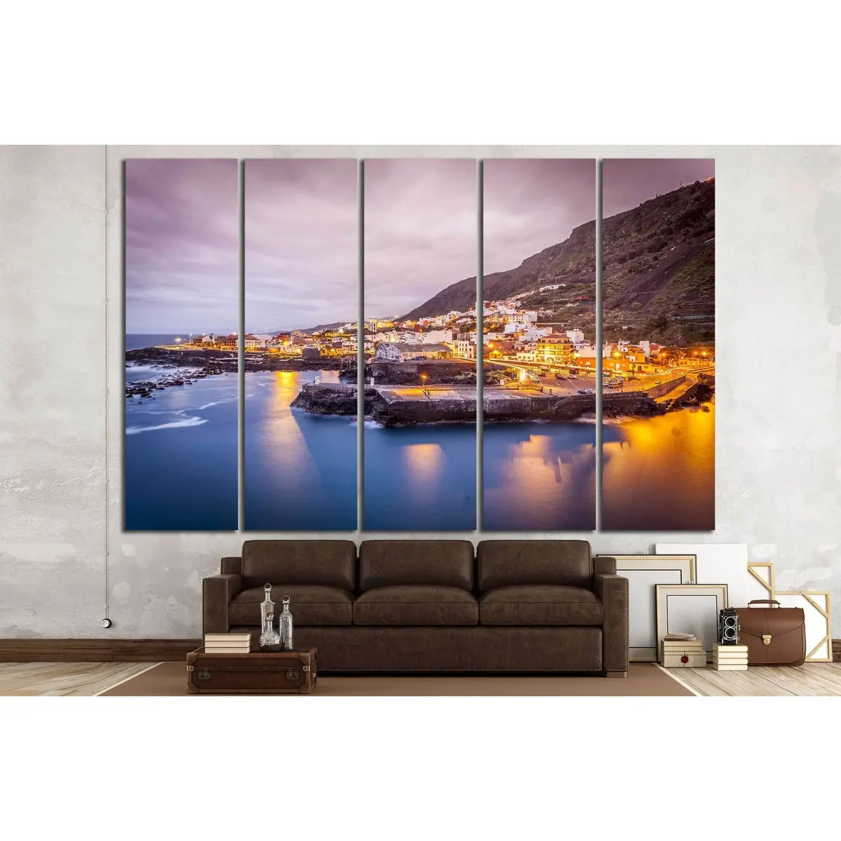 Garachico Evening Landscape – Tenerife Canvas Wall Art, Ready-to-Hang Print #2638 - Image 3