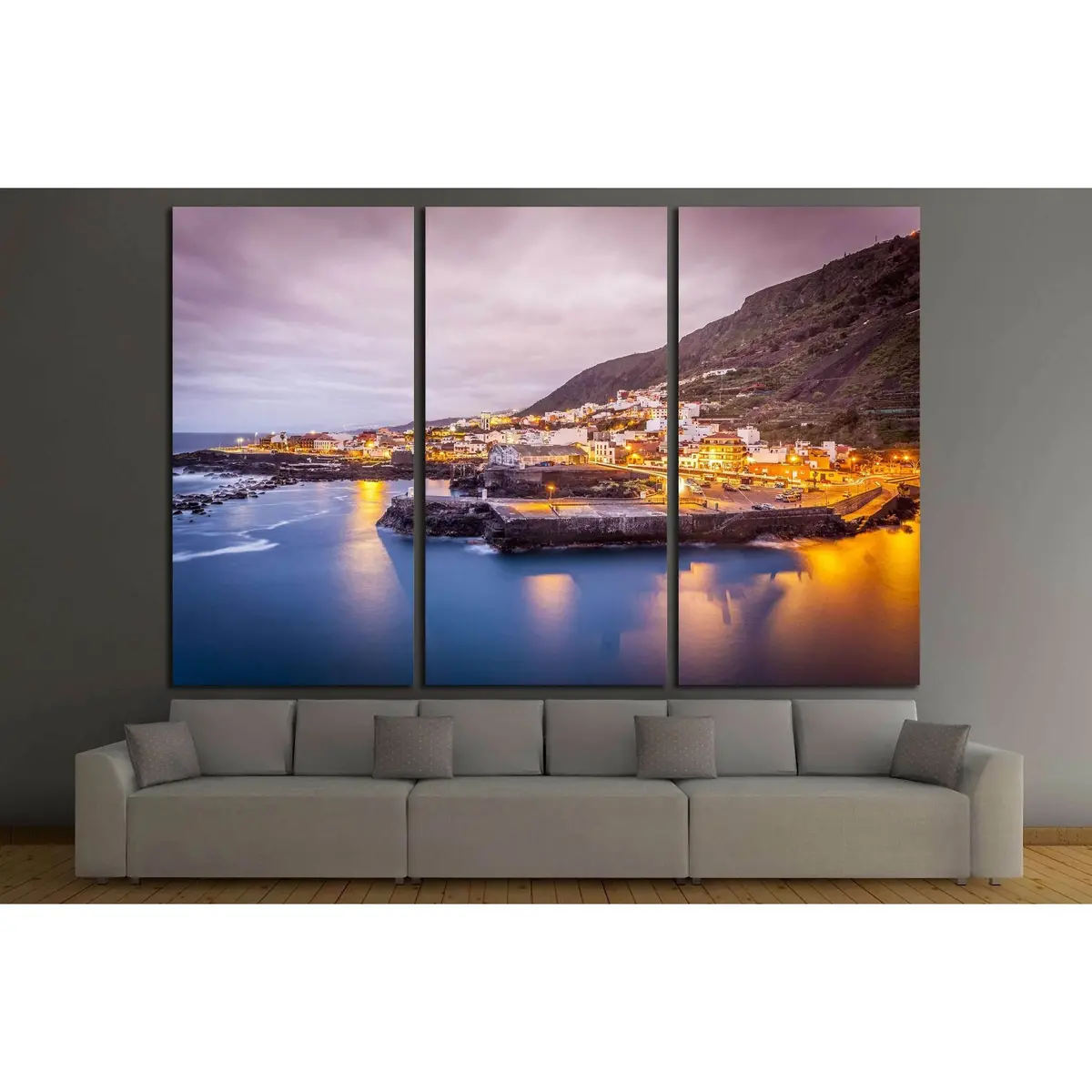 View Of Garachico In The Evening In Tenerife Island - Canary Spain №2638 Ready To Hang Canvas Print 5