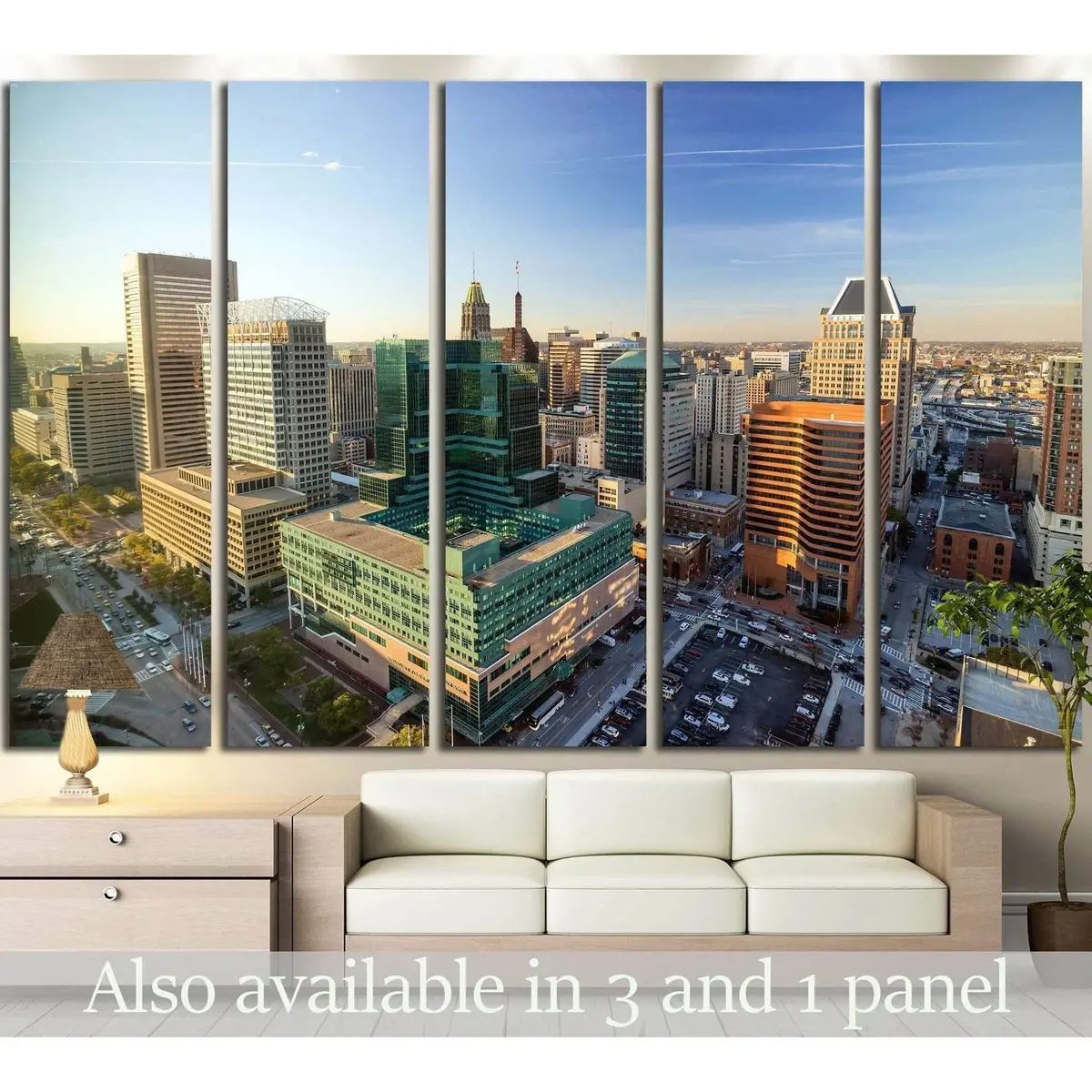 Baltimore Inner Harbor Canvas Art Print №2191 – Ready-to-Hang Wall Decor