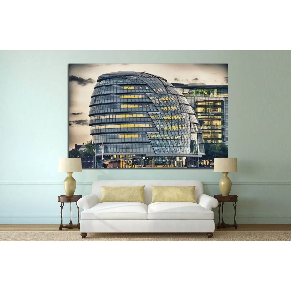 View Of London №780 Ready To Hang Canvas Print 2