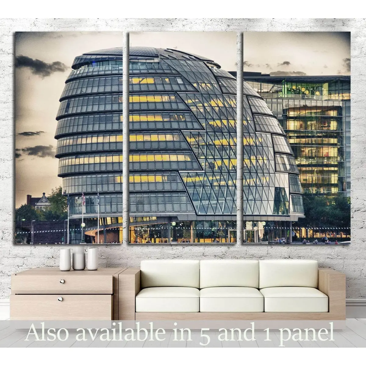 View Of London №780 Ready To Hang Canvas Print 5