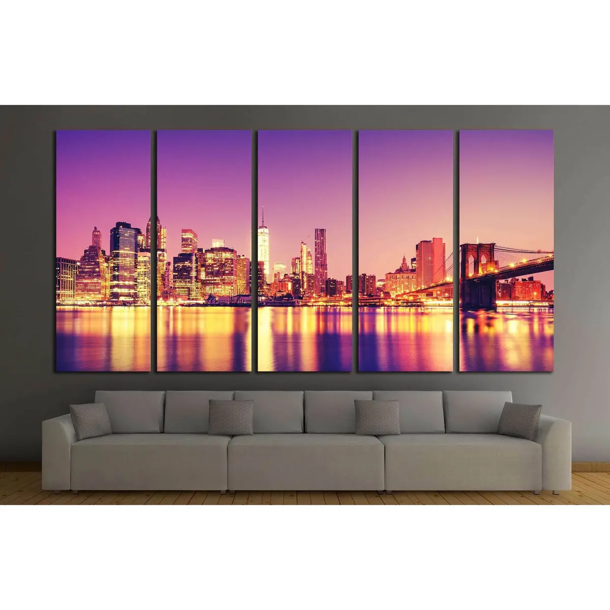 Manhattan Sunset Canvas Art Print – Ready-to-Hang NYC Wall Decor - Image 3