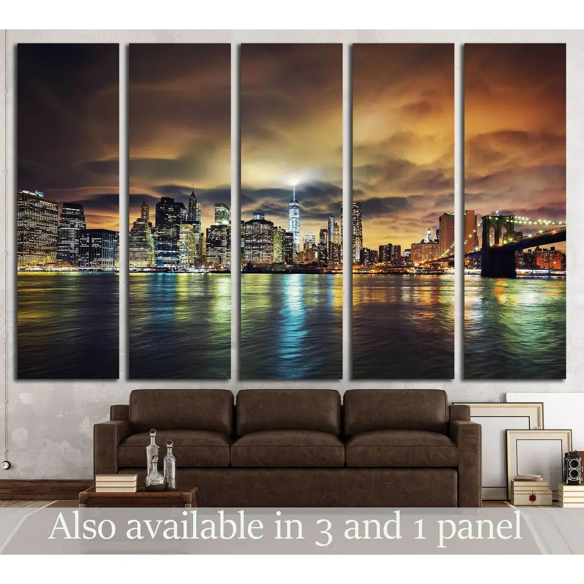 Manhattan Sunset Canvas Art Print – Ready-to-Hang NYC Wall Decor