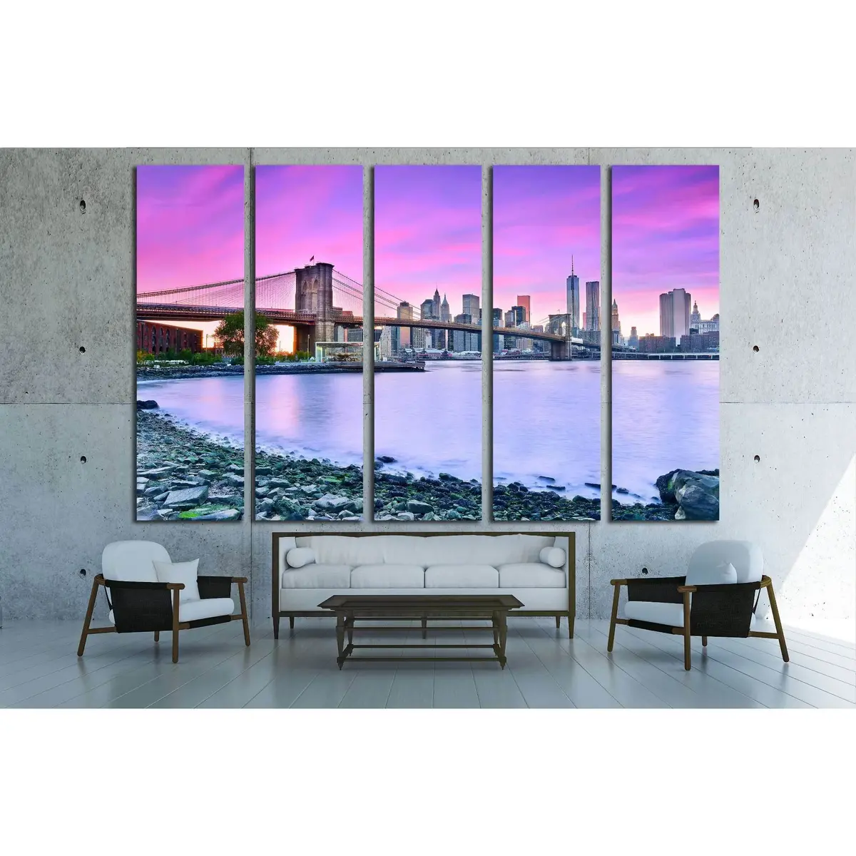 New York City Dusk Canvas Art Print #2987 – Ready to Hang - Image 3
