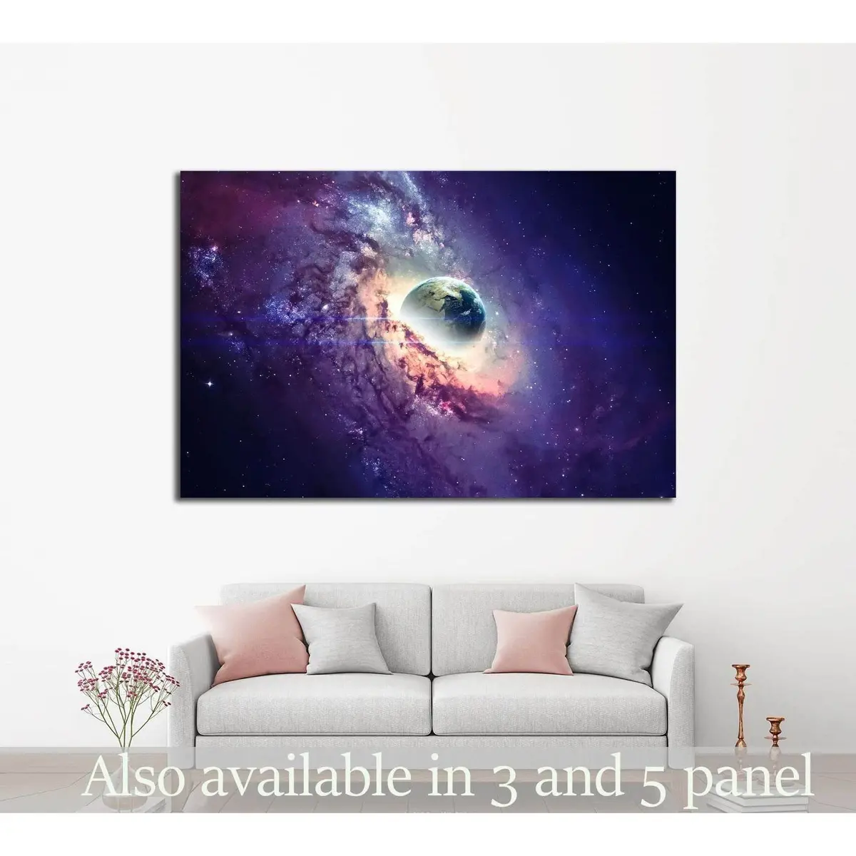 View Of Pluto From Charon. Elements Of This Image Furnished By Nasa №2436 Ready To Hang Canvas Print 1