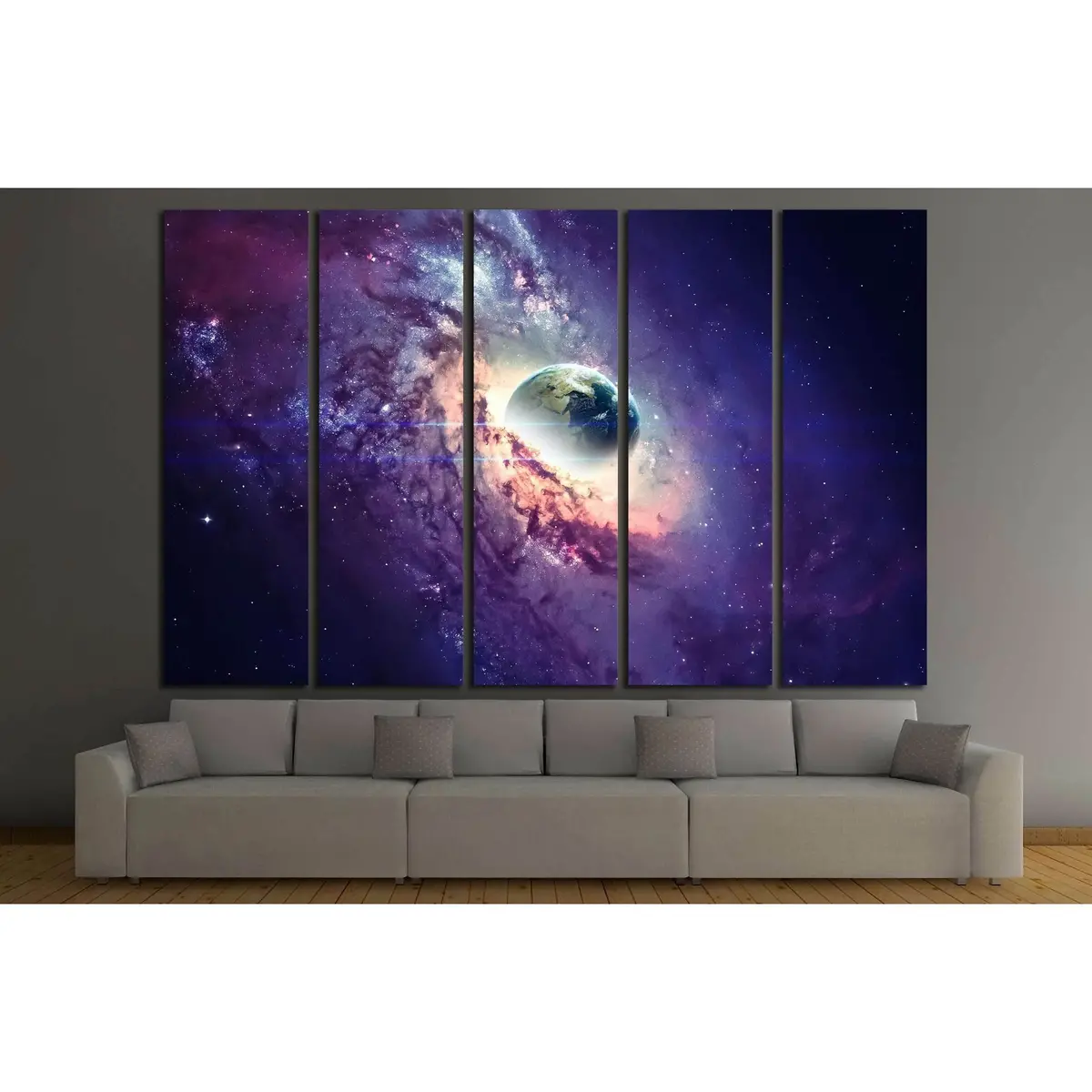 Stunning canvas print depicting Pluto as viewed from its moon Charon—official NASA imagery (ID #2436), pre-stretched and ready to hang - Image 3