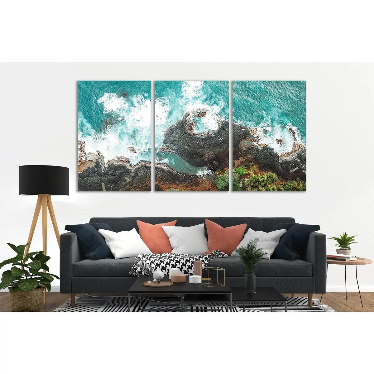 View Of Rocky Seashore №Sl78 Ready To Hang Canvas Print 5