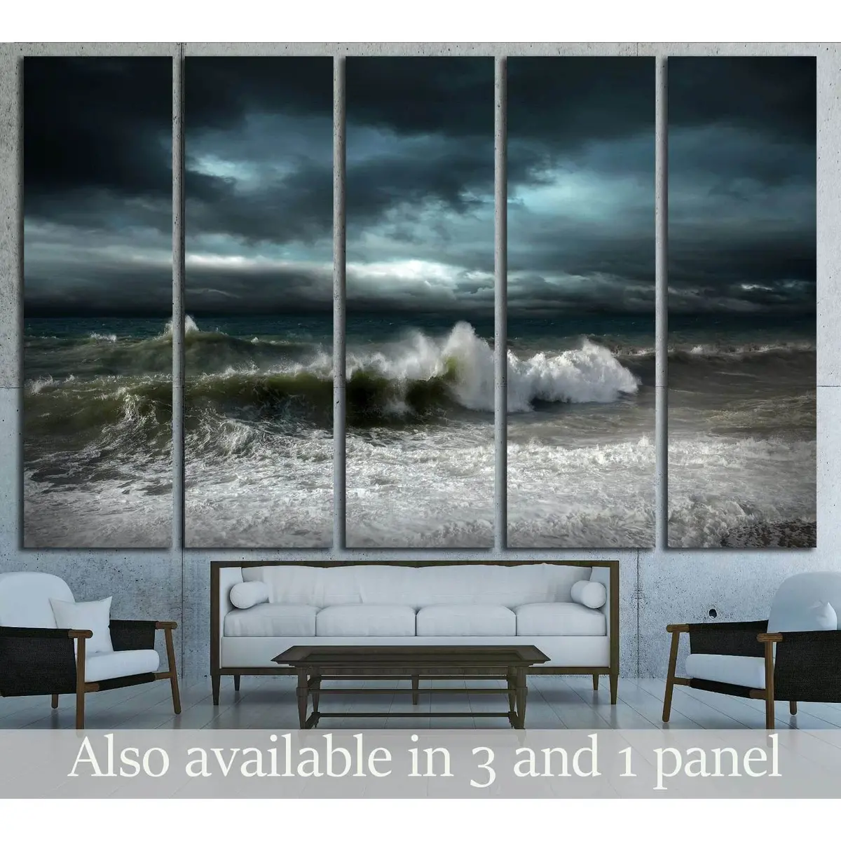 Stormy Ocean Seascape Canvas Art Print №2864