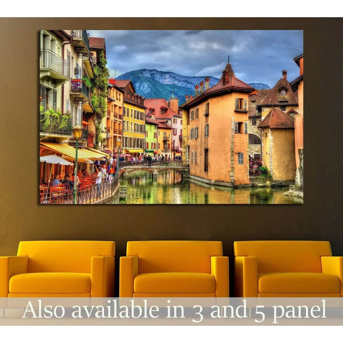 View Of The Old Town Of Annecy - France №1708 Ready To Hang Canvas Print 1