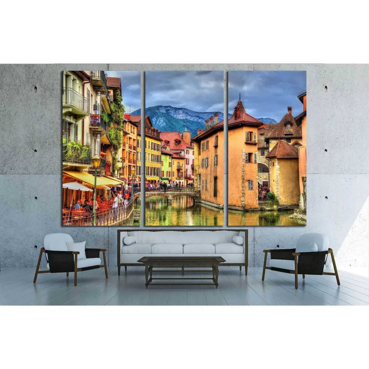 View Of The Old Town Of Annecy - France №1708 Ready To Hang Canvas Print 5