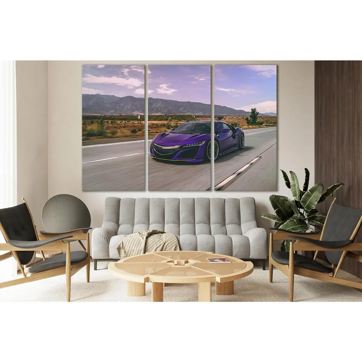 View Of The Sports Car On Highway №Sl1447 Ready To Hang Canvas Print 5