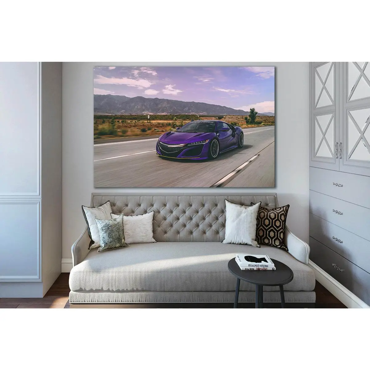 View Of The Sports Car On Highway №Sl1447 Ready To Hang Canvas Print 1