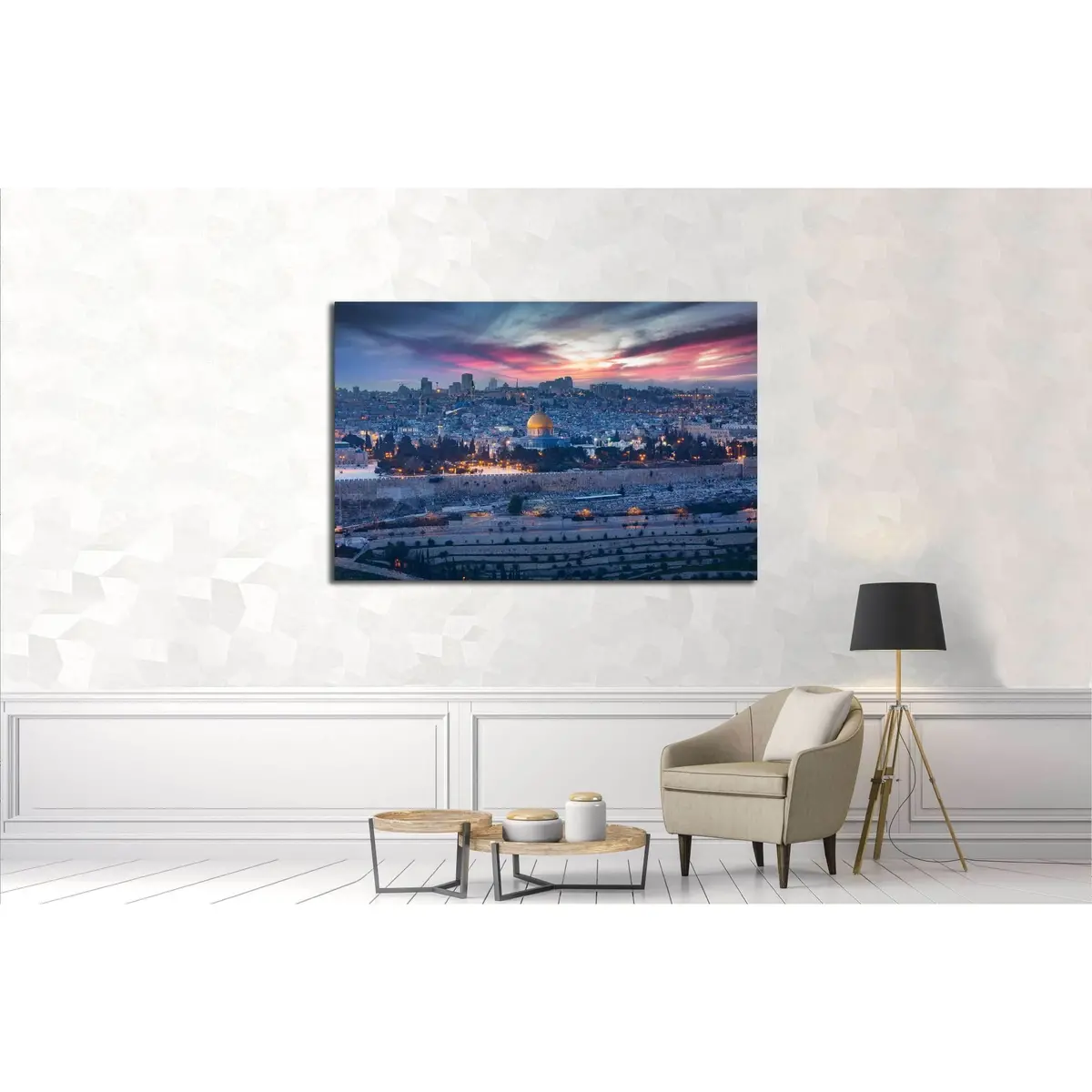 View To Jerusalem Old City. Israel №3037 Ready To Hang Canvas Print 3