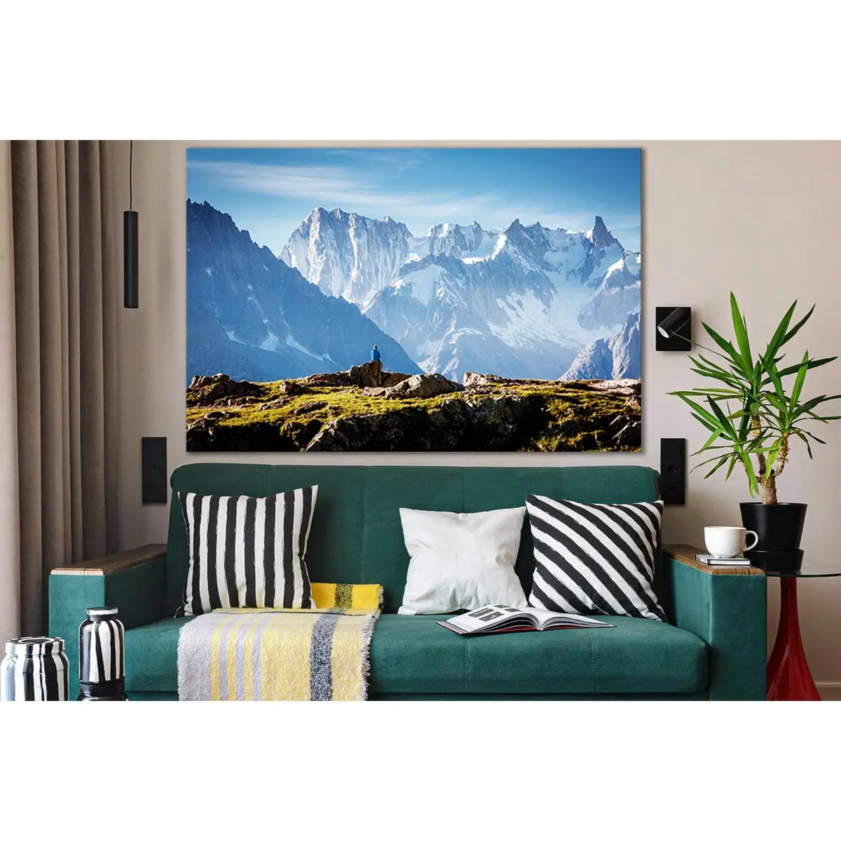 Views Mont Blanc Glacier №Sl1342 Ready To Hang Canvas Print 1
