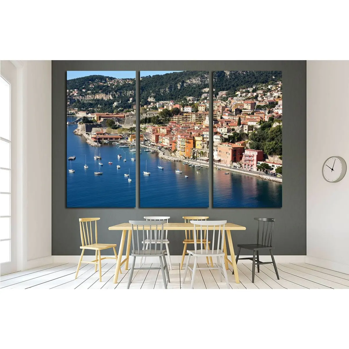 Villefranche Sur Mer, Monaco №1714 Ready To Hang Canvas Print 5