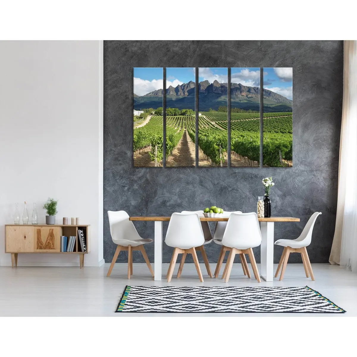Stunning Vineyard Scene Near Wellington, South Africa – Premium Ready-to-Hang Canvas Art