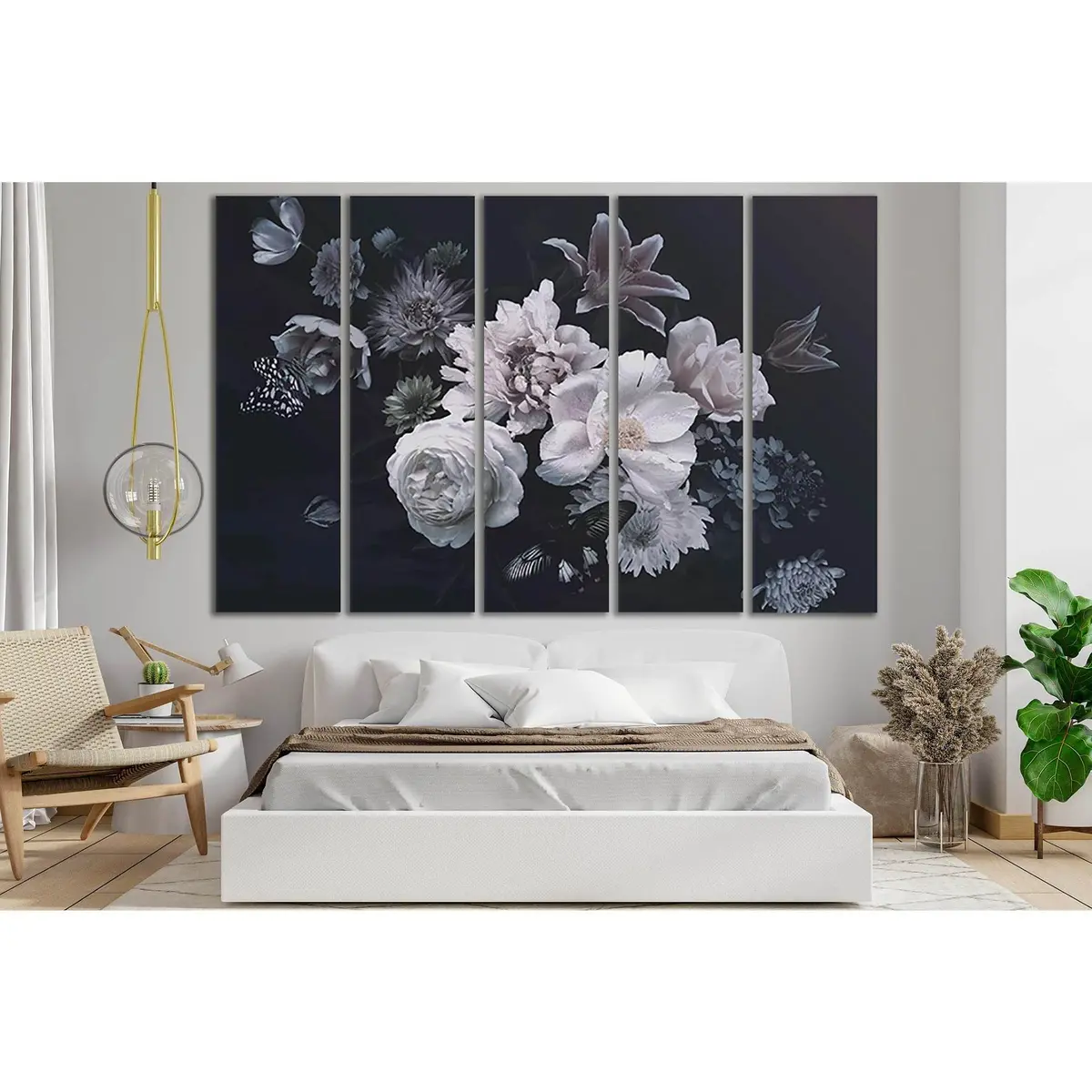 Vintage Floral Canvas Art №SL673 – Premium Ready-to-Hang Wall Decor