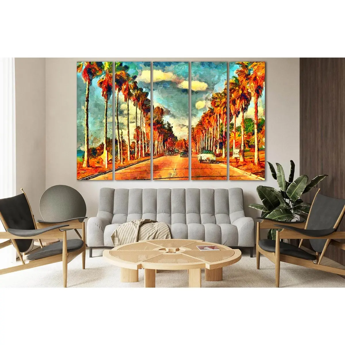 Vintage California Landscape Oil Painting #SL587 – Premium Ready-to-Hang Canvas Art