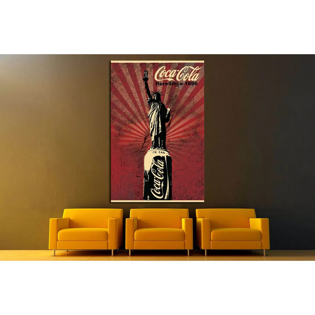 Vintage Coca Cola №3485 Ready To Hang Canvas Print 3