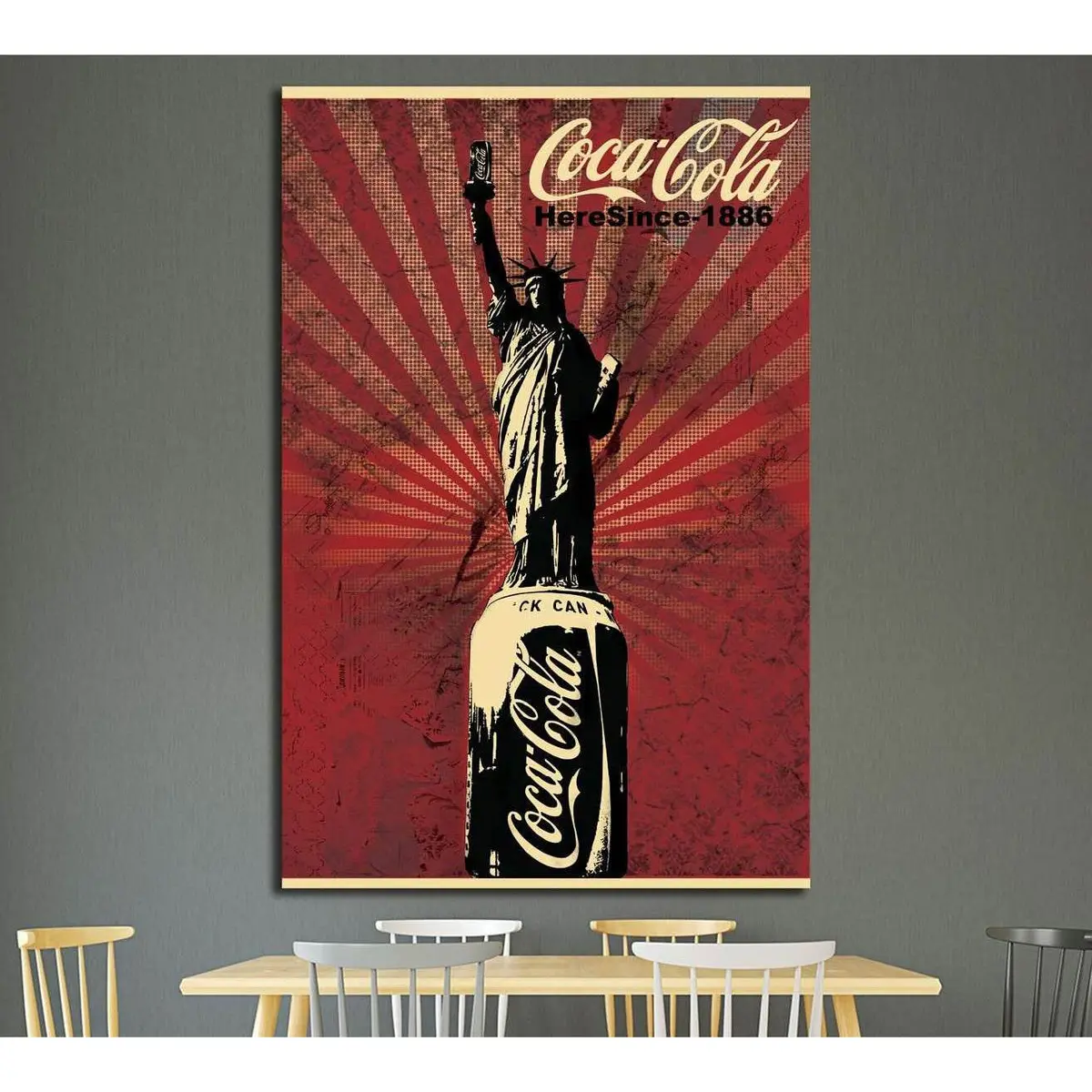 Vintage Coca Cola №3485 Ready To Hang Canvas Print 1