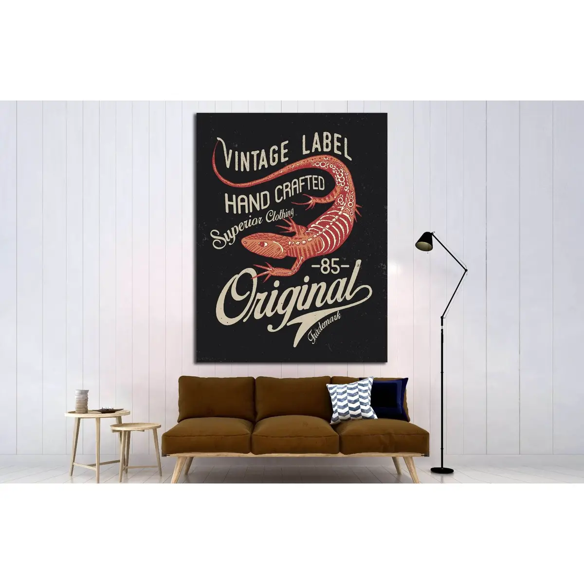 Vintage Label Hand Crafted №4588 Ready To Hang Canvas Print 2