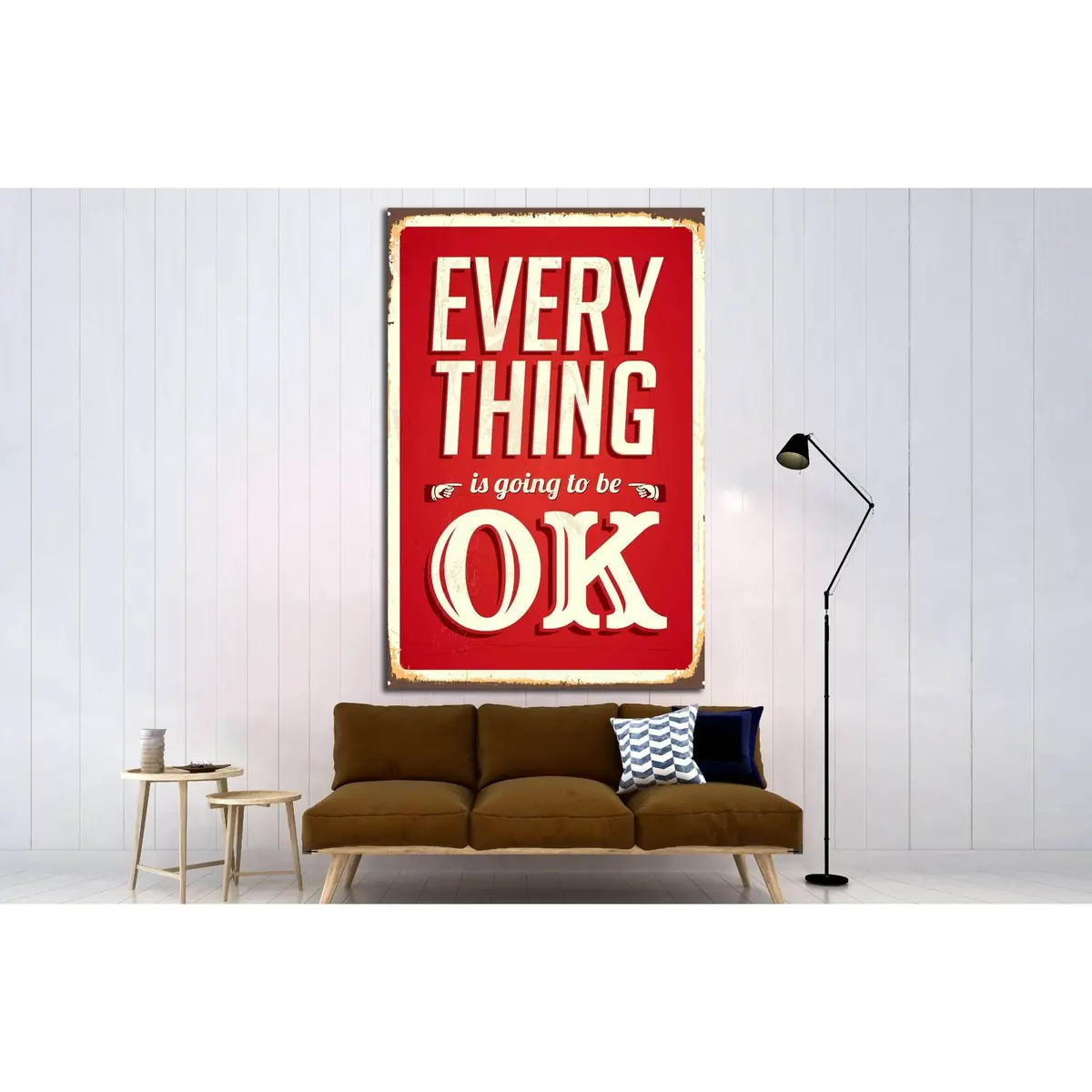 Vintage Metal Sign - Everything Is Going To Be Ok №4564 Ready To Hang Canvas Print 2