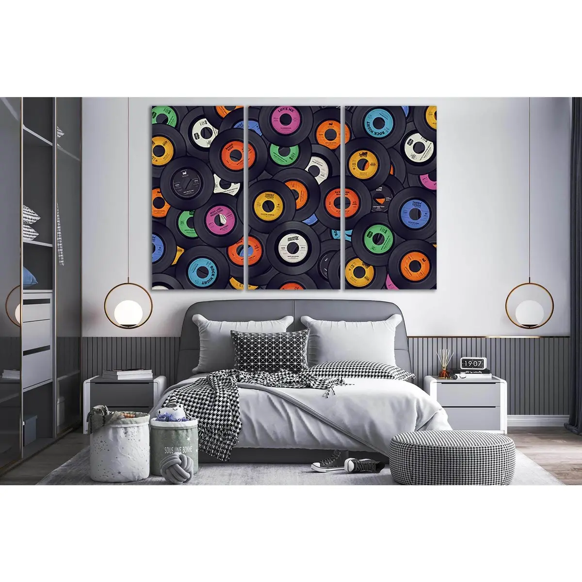 Vinyl Records Pop Art №Sl549 Ready To Hang Canvas Print 5