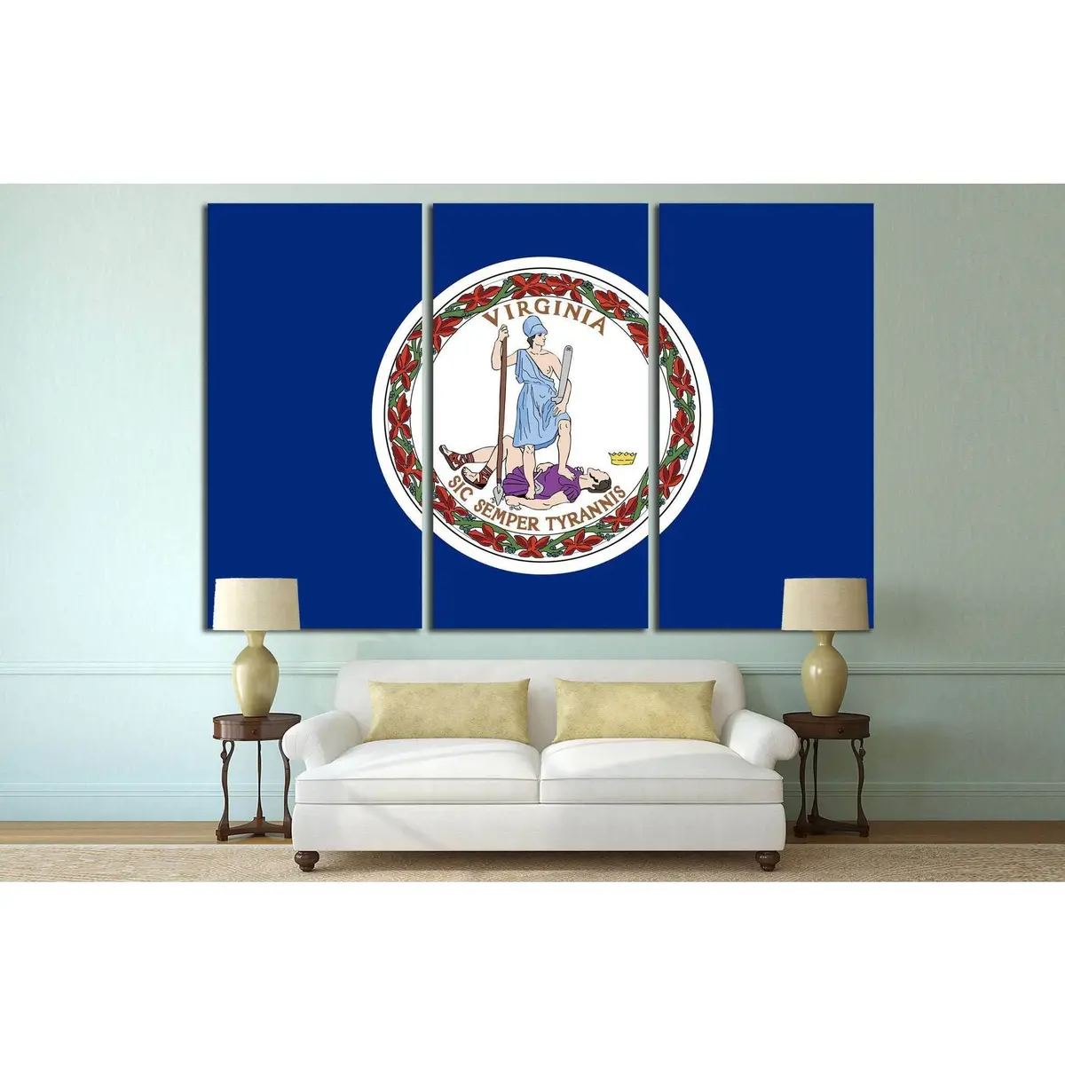 Virginia Flag №695 Ready To Hang Canvas Print 5