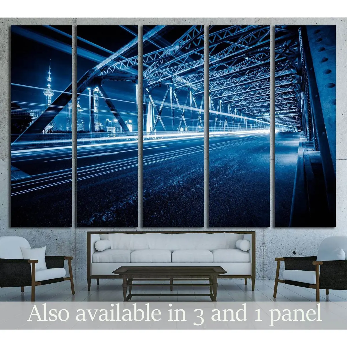 Waibaidu Bridge Shanghai Canvas Wall Art – Ready-to-Hang Print #3218