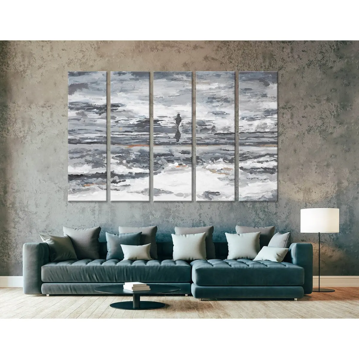 Wanderer Away Abstract Canvas Wall Art – Ready-to-Hang Print #04326 - Image 3