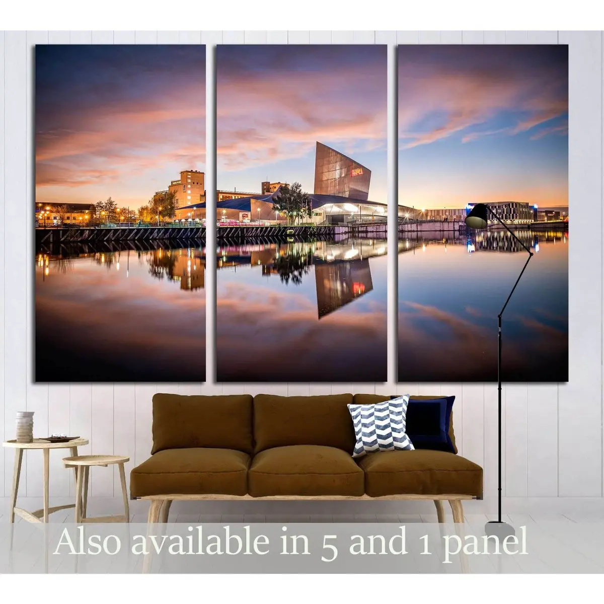 War Museum On The Banks Of Manchester Canal In Salford Quays, Manchester №3002 Ready To Hang Canvas Print 5