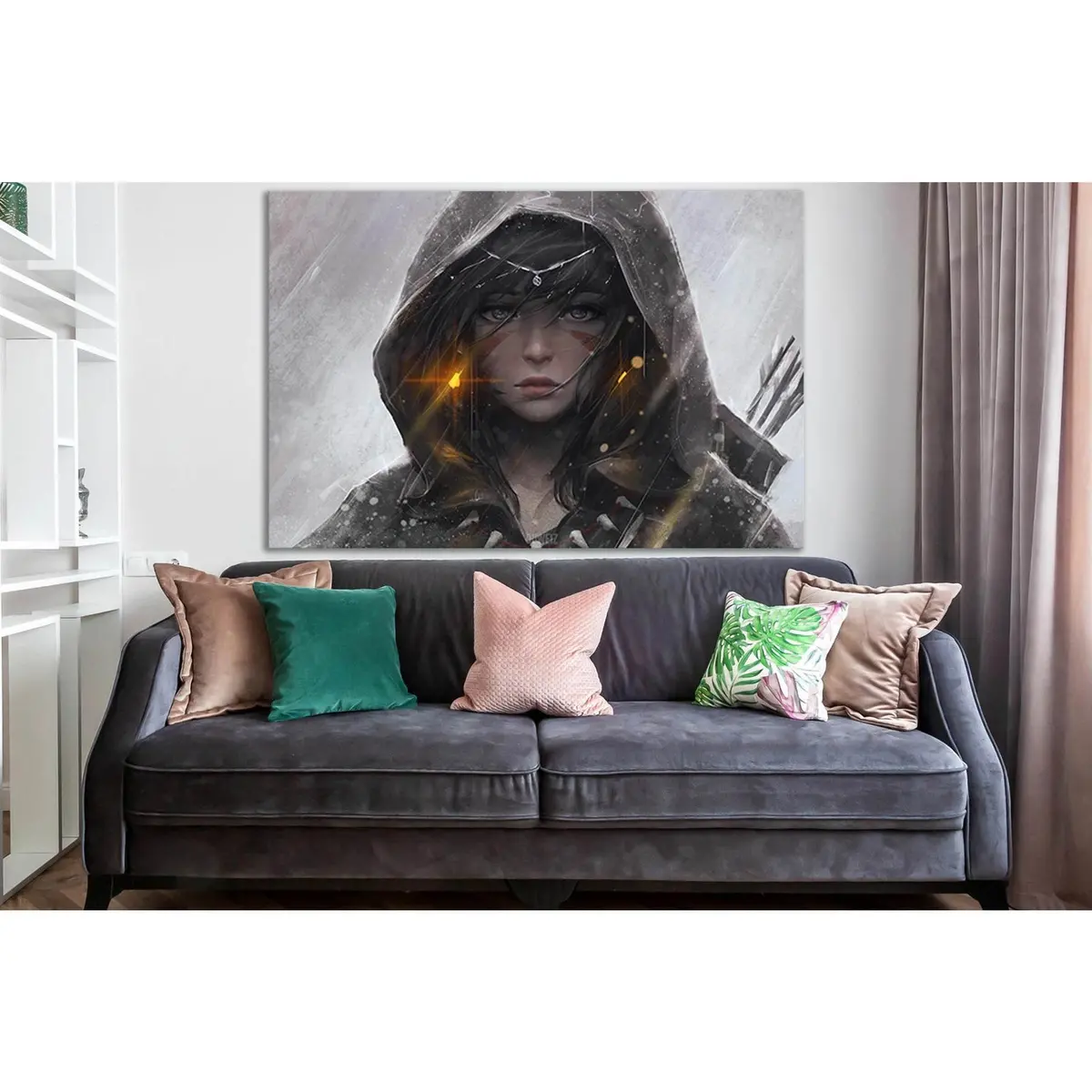 Warrior Girl In Hood №Sl1279 Ready To Hang Canvas Print 1