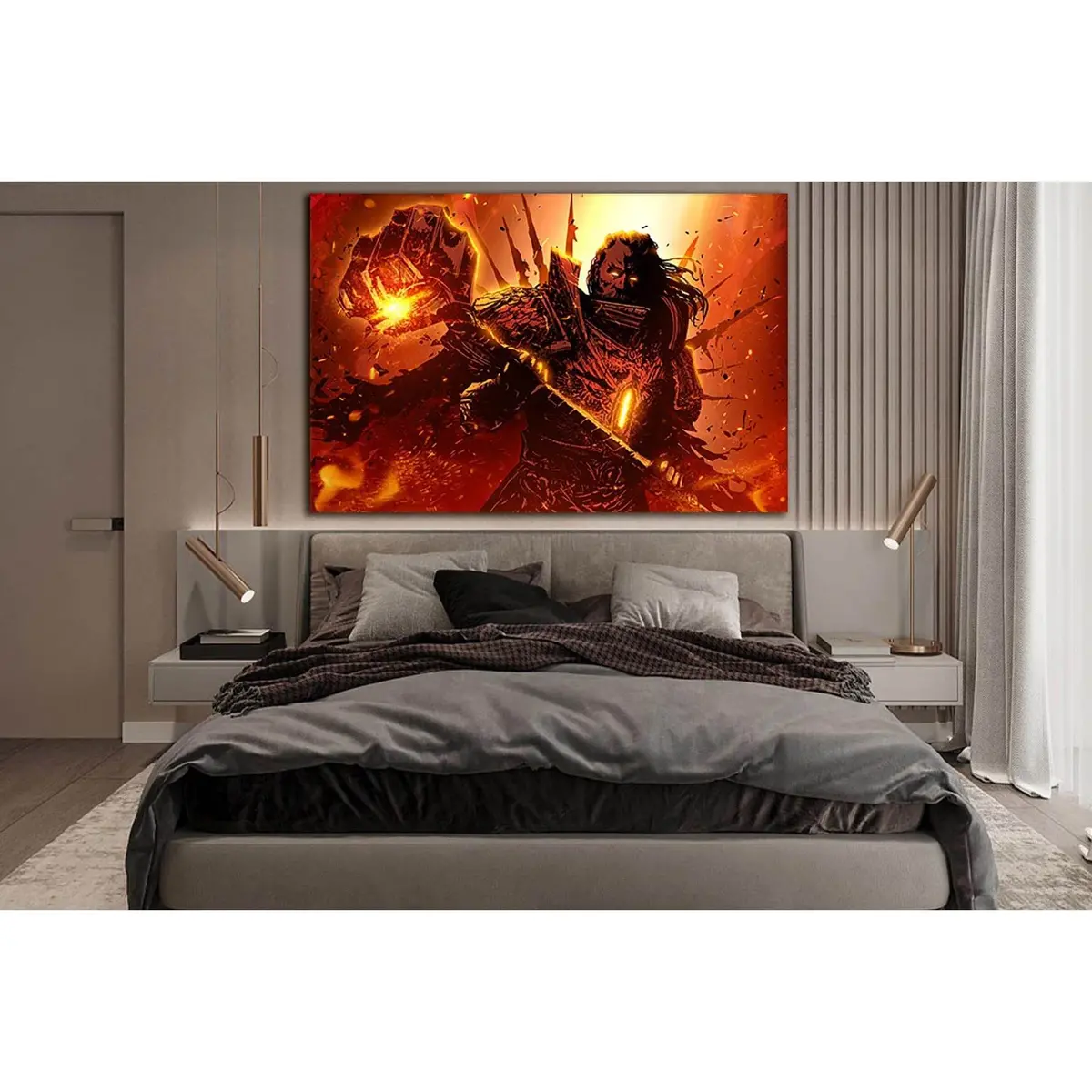 Warrior With War Hammer №Sl1239 Ready To Hang Canvas Print 1