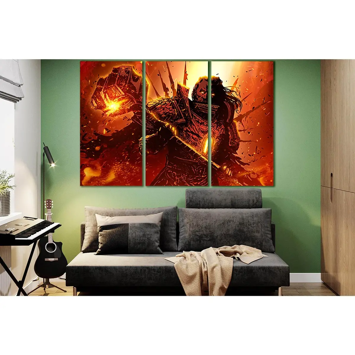 Warrior With War Hammer №Sl1239 Ready To Hang Canvas Print 5