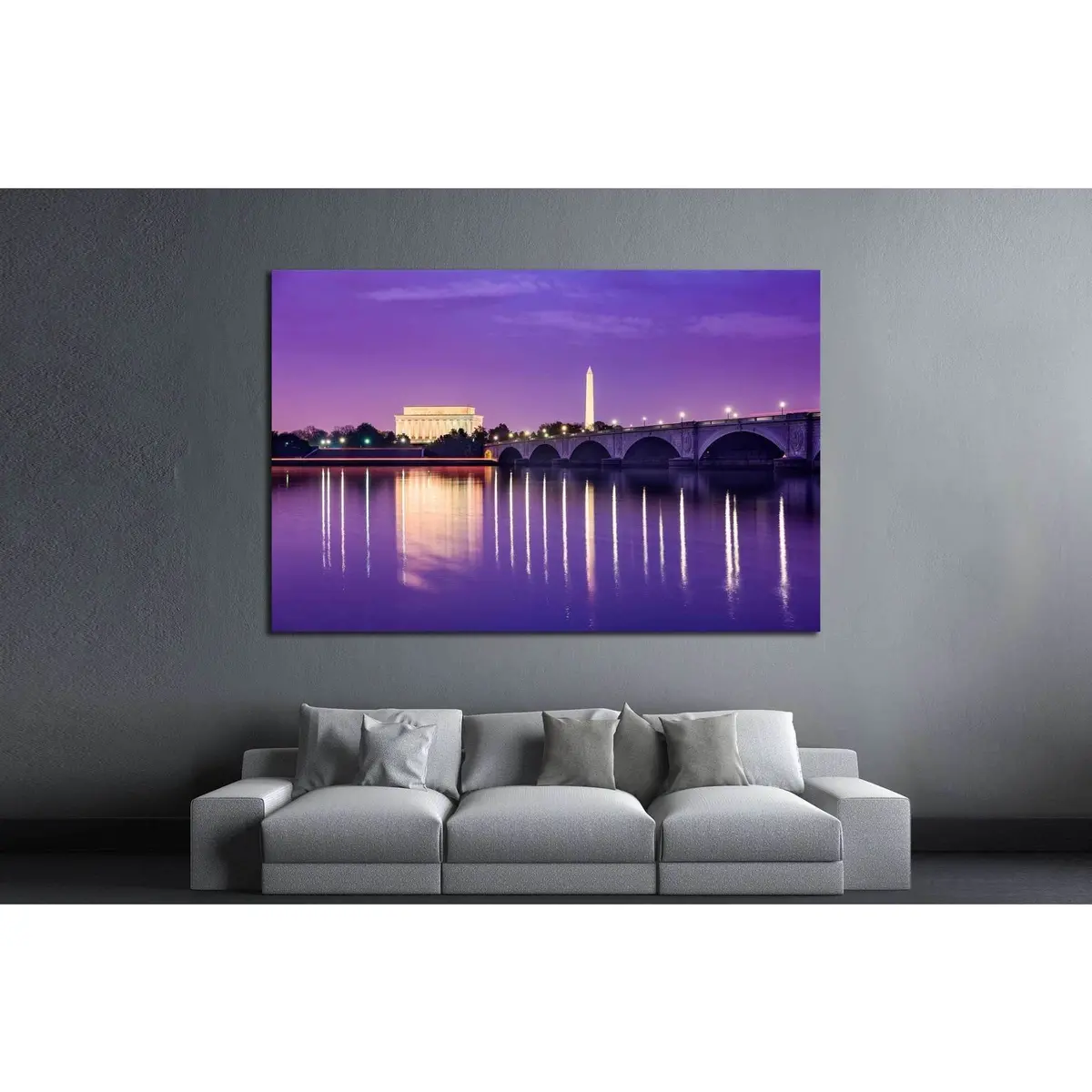 Washington Dc Skyline On The Potomac №1361 Ready To Hang Canvas Print 2